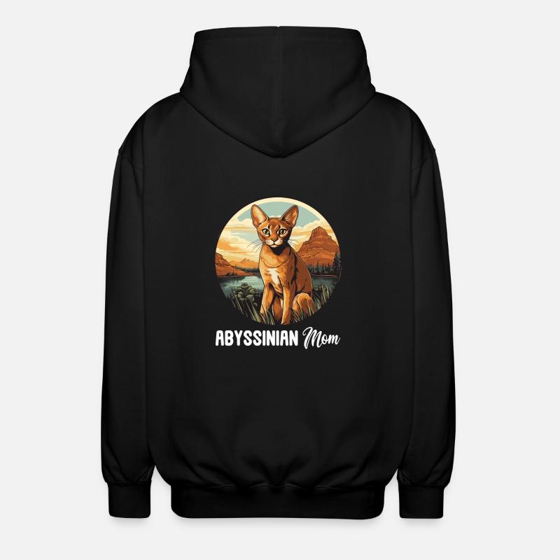 Abyssinian Cat Abessinierkatze - Unisex Kapuzenjacke - Schwarz