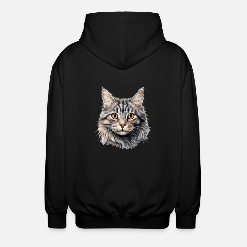 Chat Chats American Bobtail - Veste à capuche unisexe - noir
