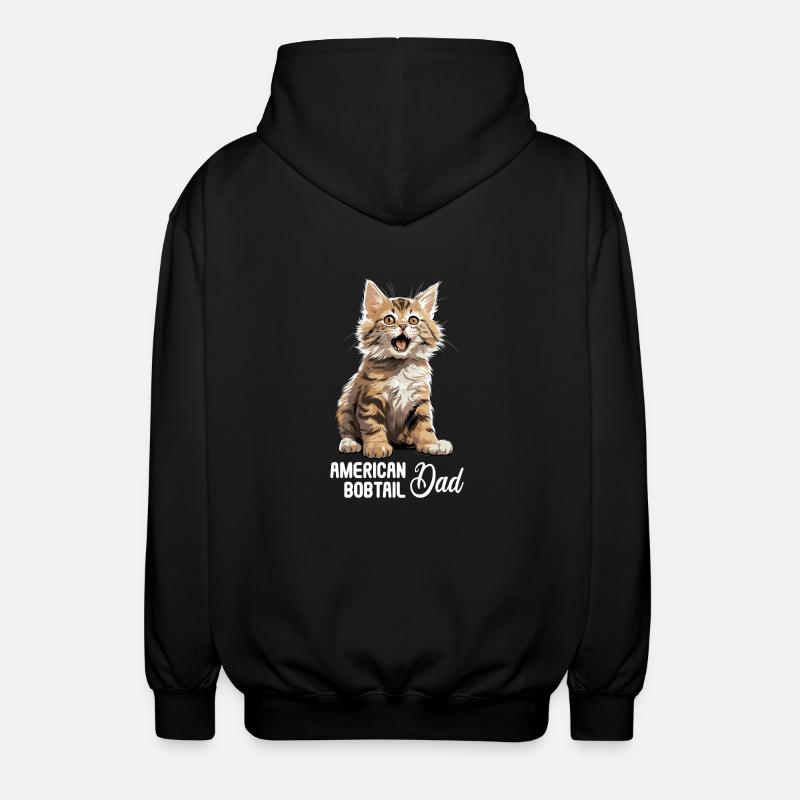 Chat Chats American Bobtail - Veste à capuche unisexe - noir