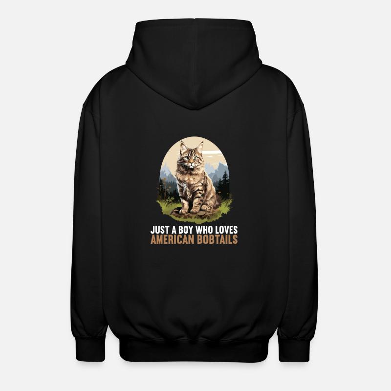Chat Chats American Bobtail - Veste à capuche unisexe - noir
