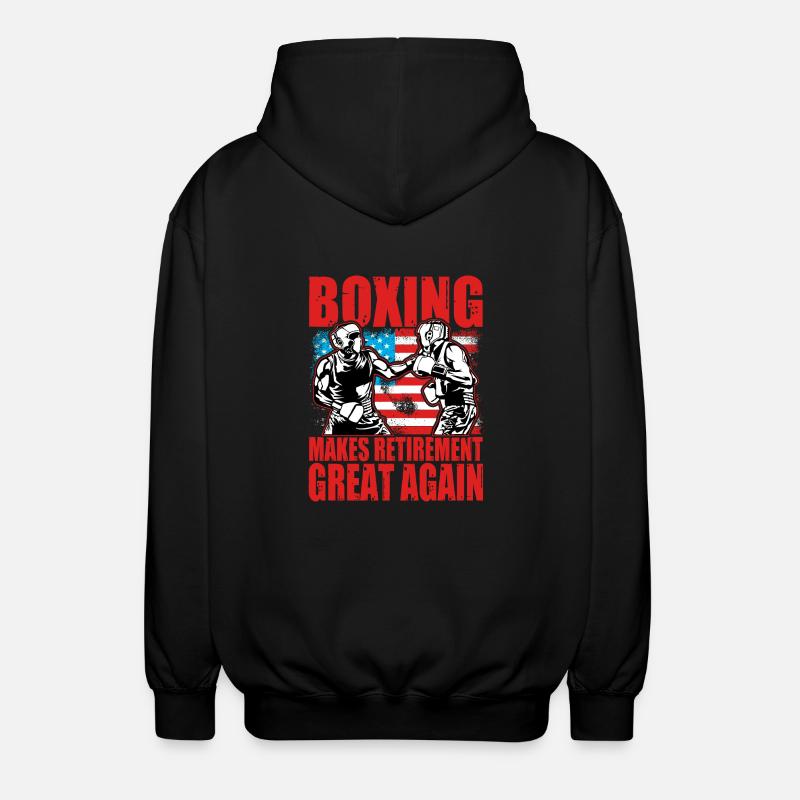 Boxing makes retirement great again - Unisex Hooded Jacket - black
