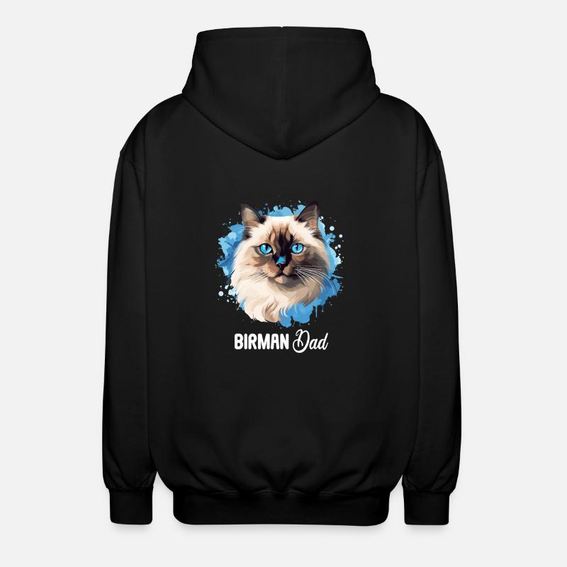 Birman Cat Birma Katze - Unisex Hooded Jacket - black