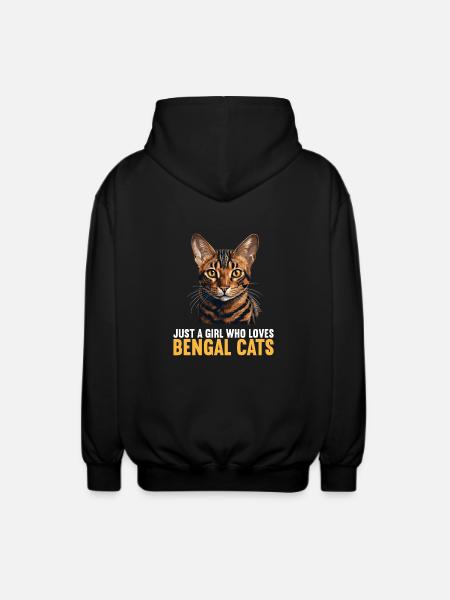 Bengal Cat Bengalkatze - Unisex Kapuzenjacke - Schwarz