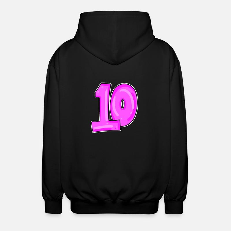 10 rose - Veste à capuche unisexe - noir