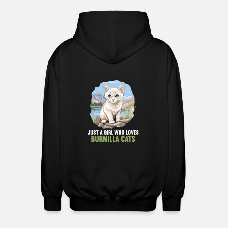 Burmilla Kitten Burmilla Cat - Unisex Hooded Jacket - black