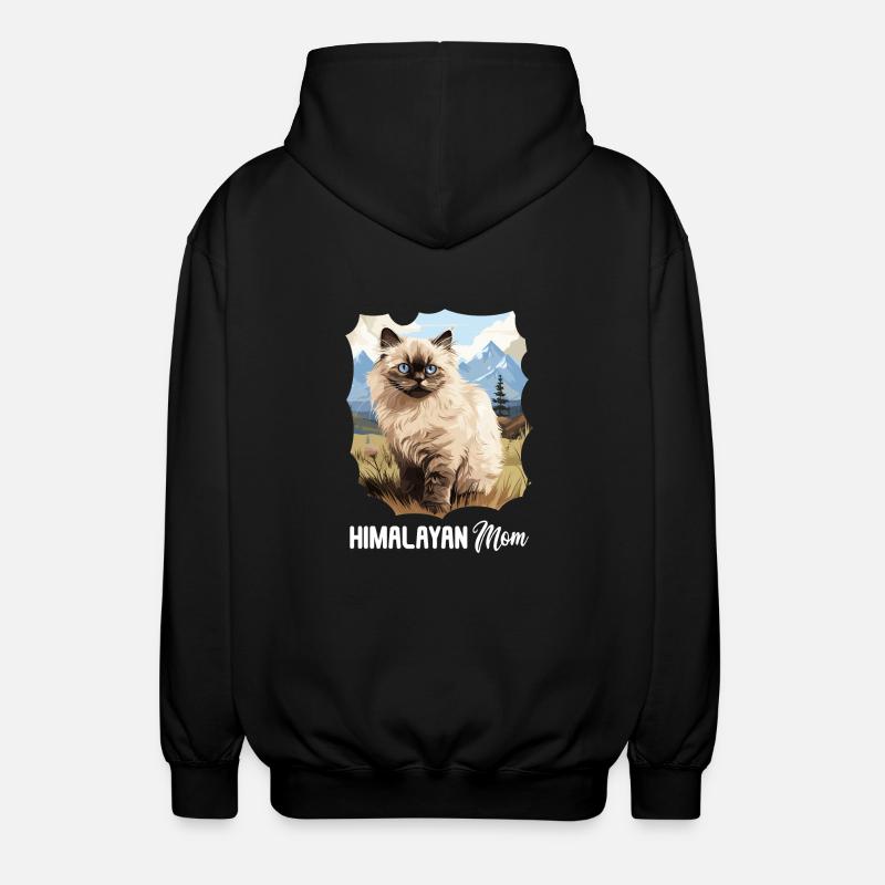 Himalayan Cat Colourpoint Katze - Unisex Hooded Jacket - black