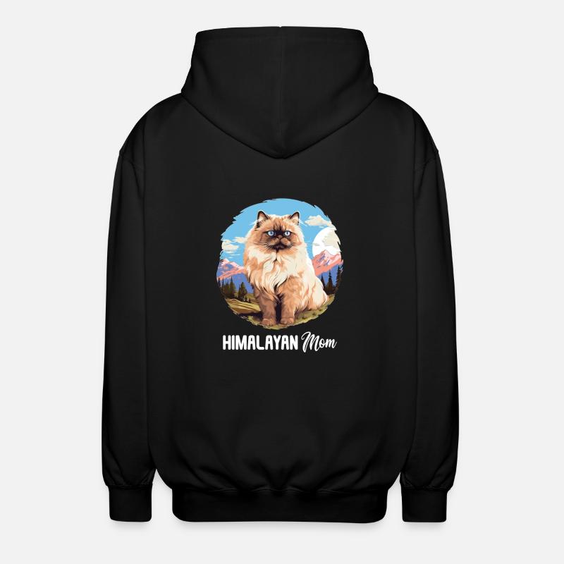 Himalayan Cat Colourpoint Katze - Unisex Hooded Jacket - black