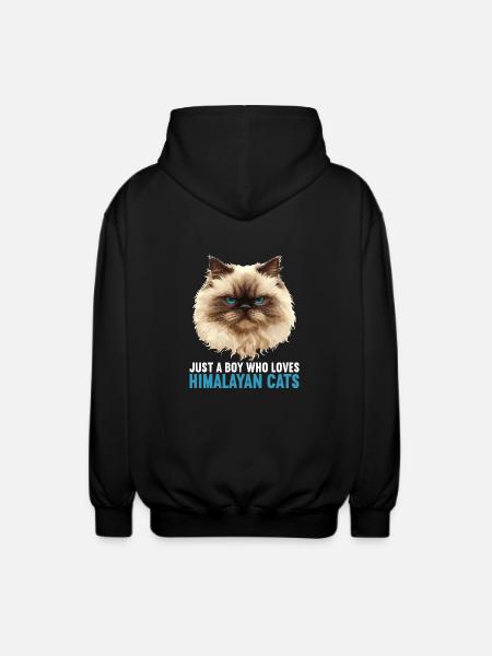 Himalayan Cat Colourpoint Katze - Unisex Hooded Jacket - black