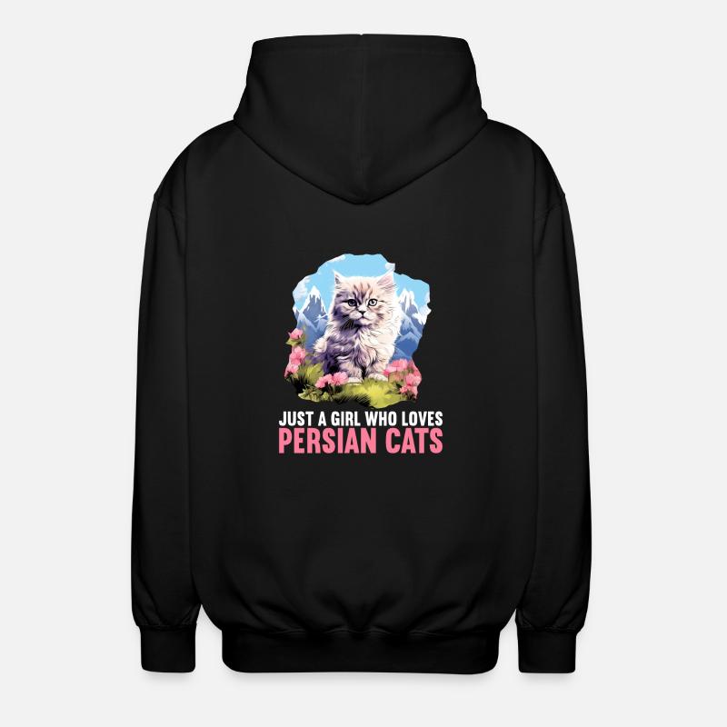 Chat persan Perserkatze - Veste à capuche unisexe - noir