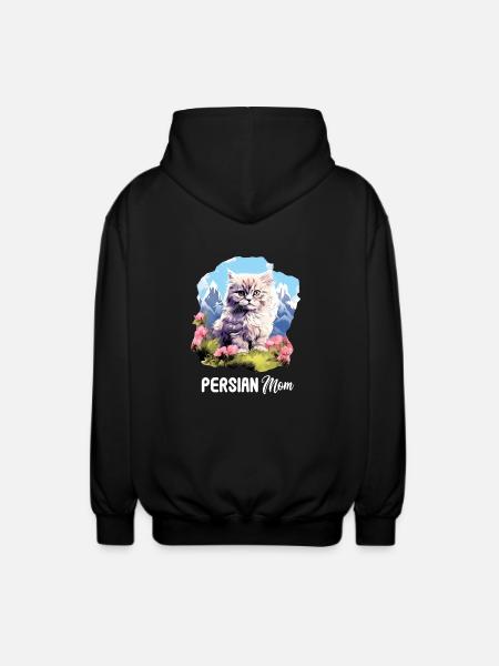 Persian Cat Perserkatze - Unisex Hooded Jacket - black