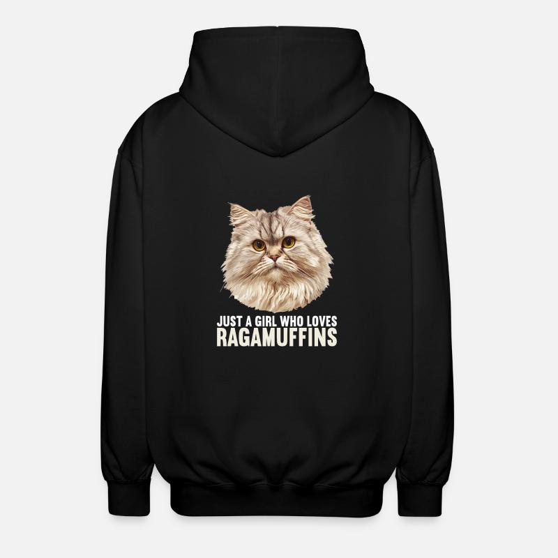 Ragamuffin Chaton Ragamuffin Chat - Veste à capuche unisexe - noir