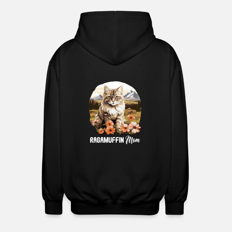 Ragamuffin Chaton Ragamuffin Chat - Veste à capuche unisexe - noir