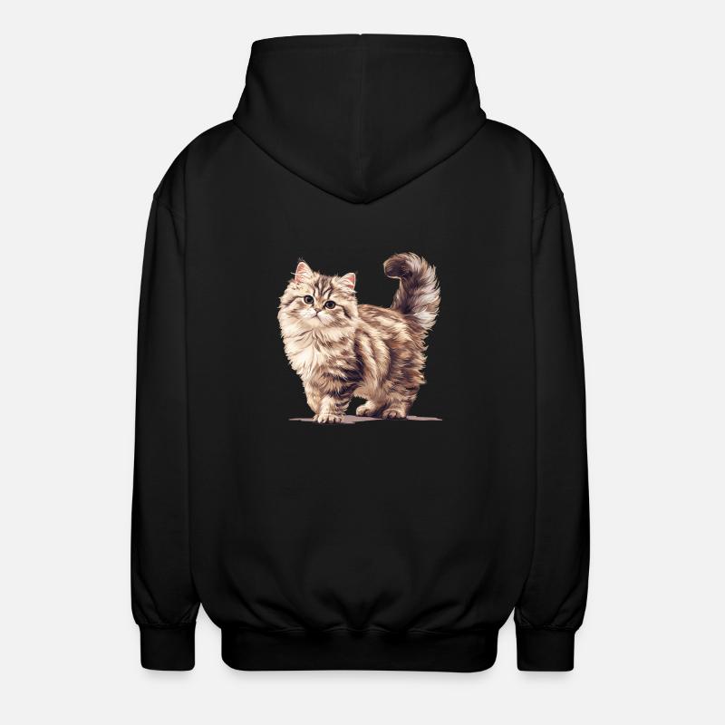 Chat Sibérien Sibirische Katze - Veste à capuche unisexe - noir