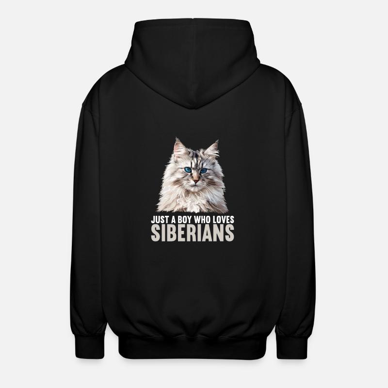 Chat Sibérien Sibirische Katze - Veste à capuche unisexe - noir