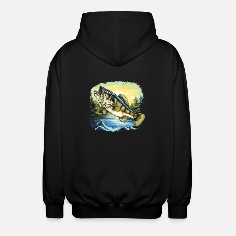 Poisson bar - Veste à capuche unisexe - noir