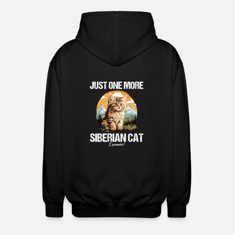 Chat Sibérien Sibirische Katze - Veste à capuche unisexe - noir