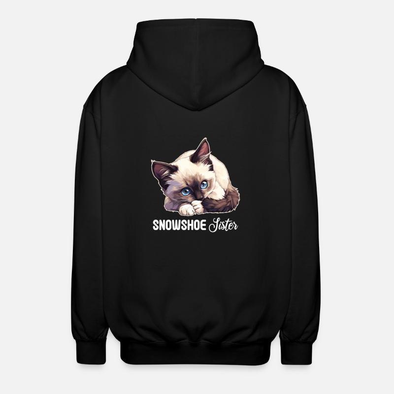 Chaton raquette Chat raquette - Veste à capuche unisexe - noir