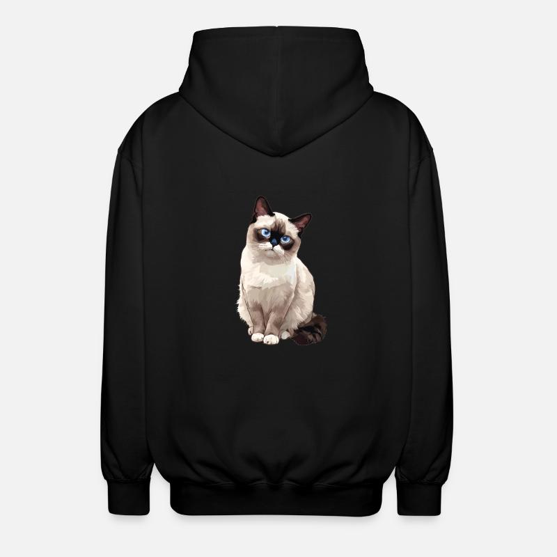 Chaton raquette Chat raquette - Veste à capuche unisexe - noir