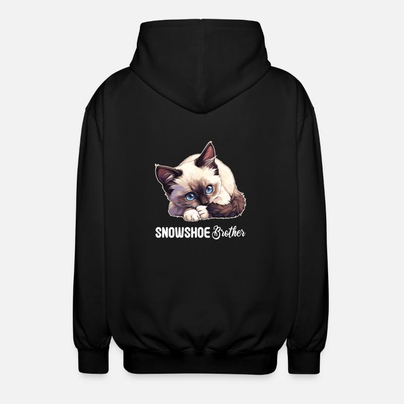 Chaton raquette Chat raquette - Veste à capuche unisexe - noir