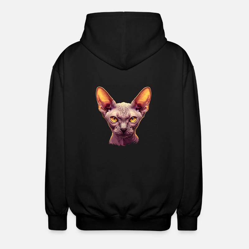 Chaton Sphynx Chat Sphynx - Veste à capuche unisexe - noir