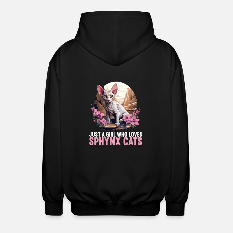 Sphynx Kätzchen Sphynx Katze - Unisex Kapuzenjacke - Schwarz