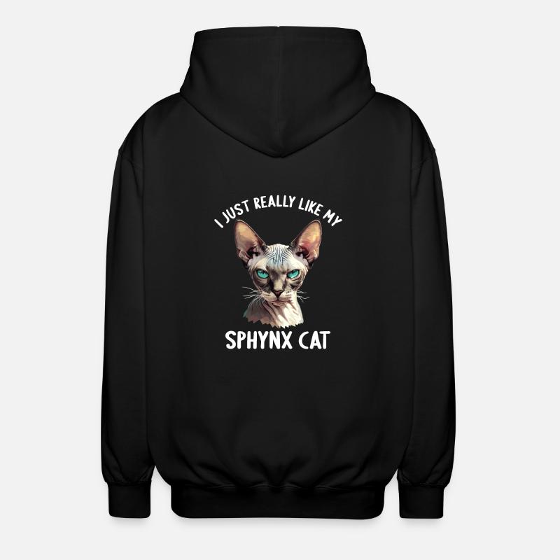 Sphynx Kätzchen Sphynx Katze - Unisex Kapuzenjacke - Schwarz