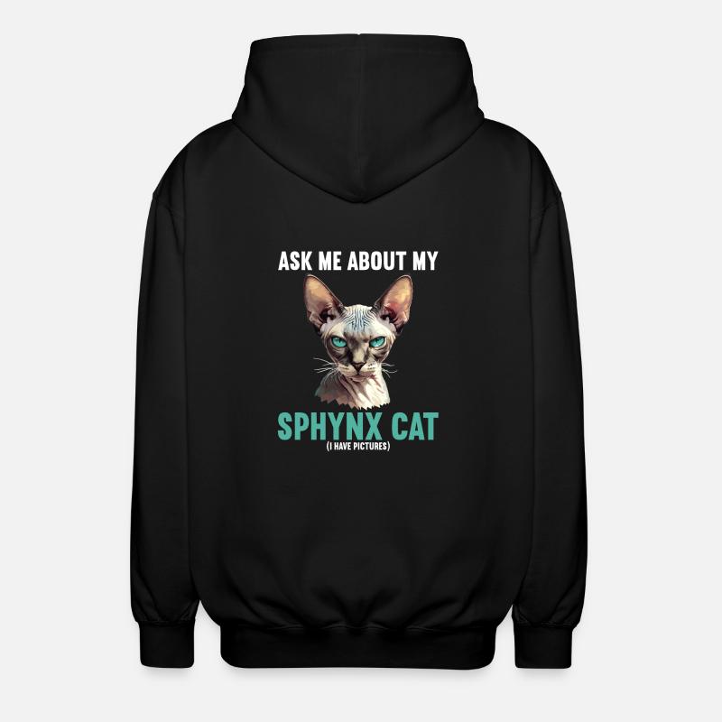 Sphynx Kätzchen Sphynx Katze - Unisex Kapuzenjacke - Schwarz