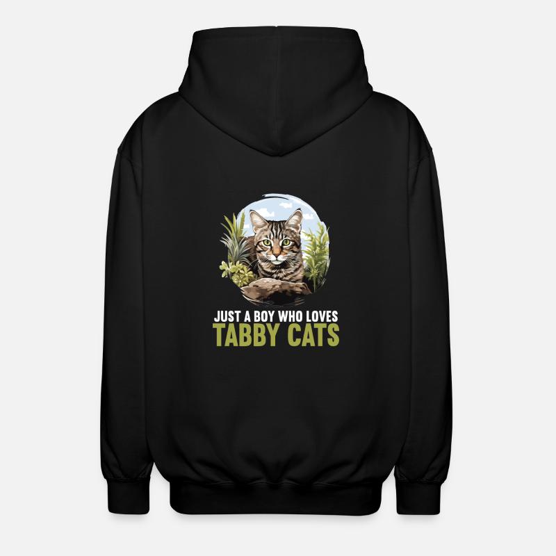 Tabby Kitten Tabby Cat - Unisex Hooded Jacket - black