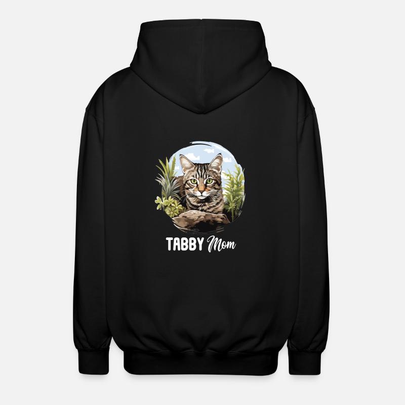 Tabby Kitten Tabby Cat - Unisex Hooded Jacket - black