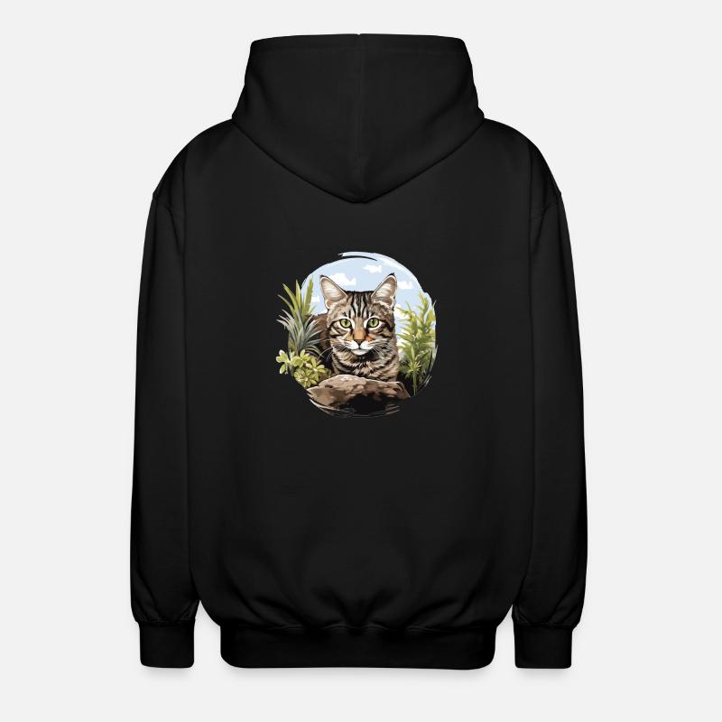 Tabby Kätzchen Tabby Katze - Unisex Kapuzenjacke - Schwarz
