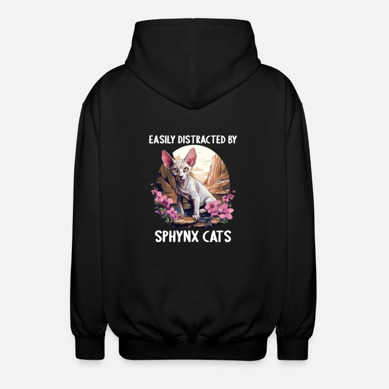 Sphynx Kätzchen Sphynx Katze - Unisex Kapuzenjacke - Schwarz