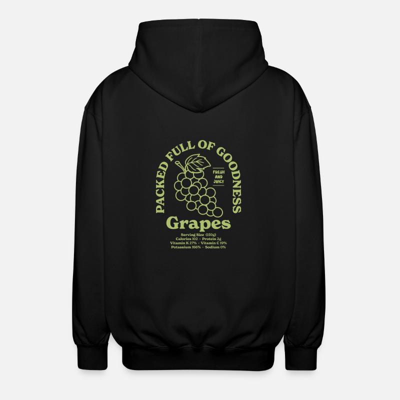 Raisins Vert Nutritif - Veste à capuche unisexe - noir