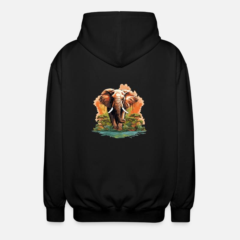 Éléphant Éléphant - Veste à capuche unisexe - noir