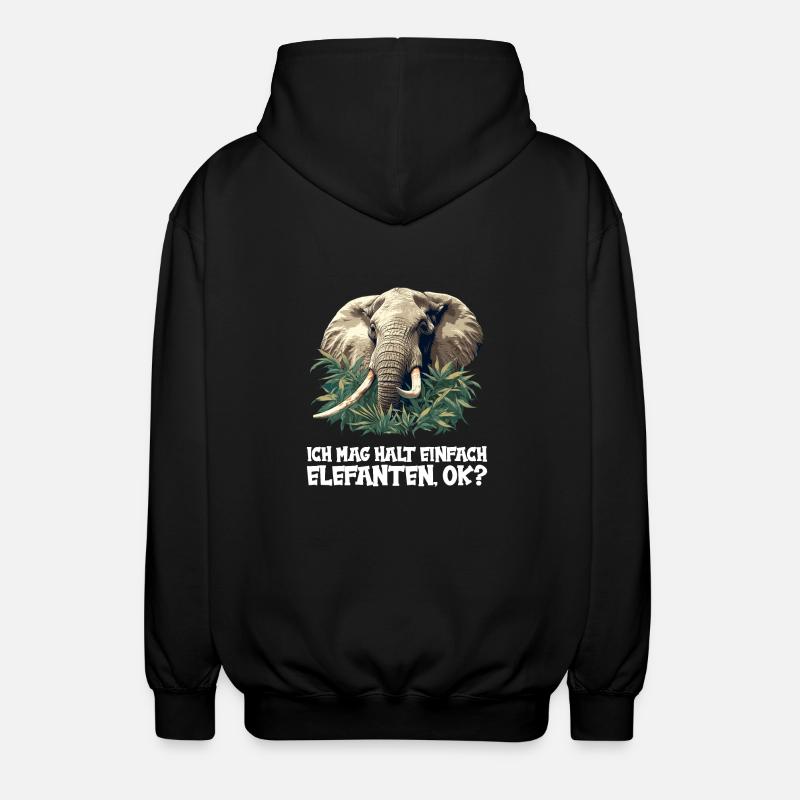 Elephant Elephant - Unisex Hooded Jacket - black