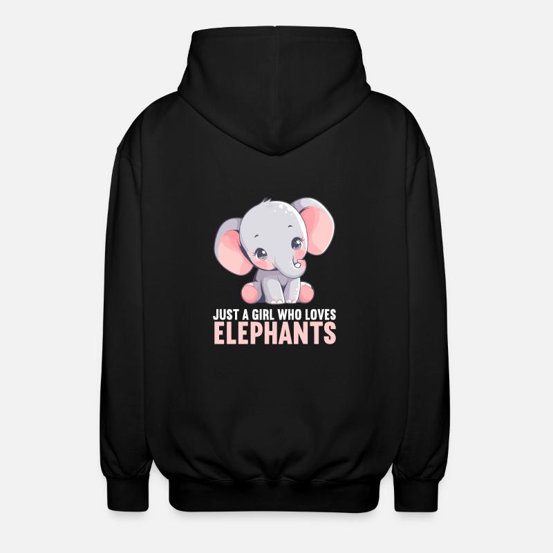 Elephant Elephant - Unisex Hooded Jacket - black