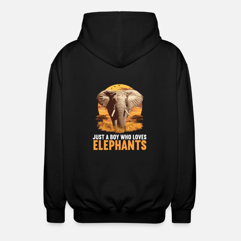 Elephant Elephant - Unisex Hooded Jacket - black