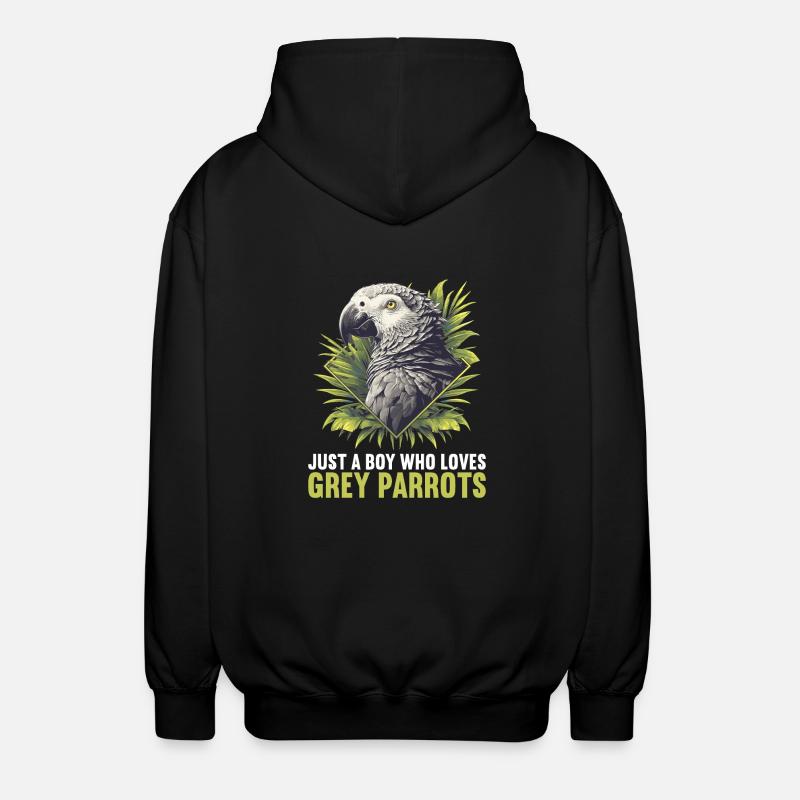 Graupapageien Graupapagei - Unisex Kapuzenjacke - Schwarz