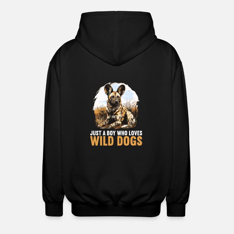 Chiens sauvages Chien sauvage - Veste à capuche unisexe - noir