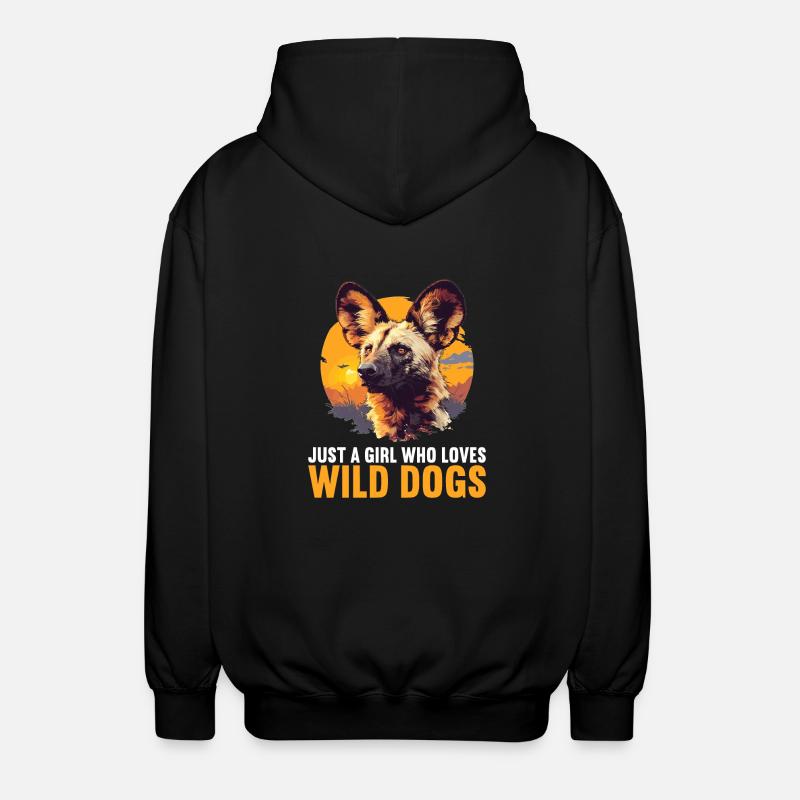Chiens sauvages Chien sauvage - Veste à capuche unisexe - noir