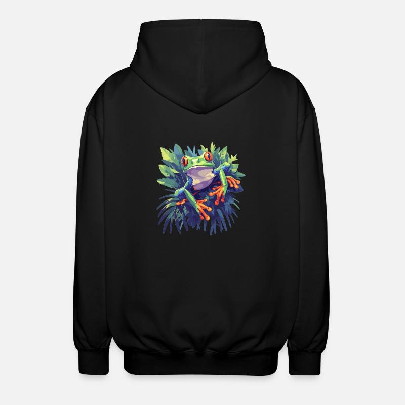 Rainette Baumfrösche Baumfrosch - Veste à capuche unisexe - noir