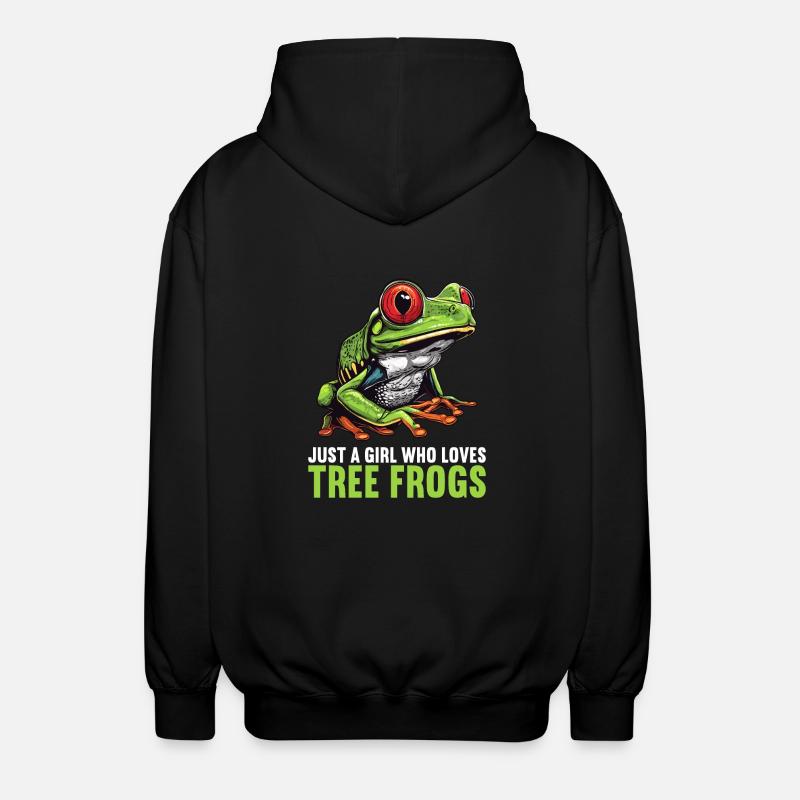 Tree Frog Baumfrösche Baumfrosch - Unisex Kapuzenjacke - Schwarz
