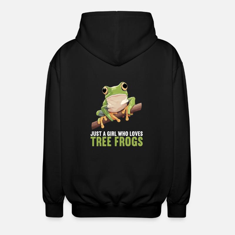 Tree Frog Baumfrösche Baumfrosch - Unisex Kapuzenjacke - Schwarz