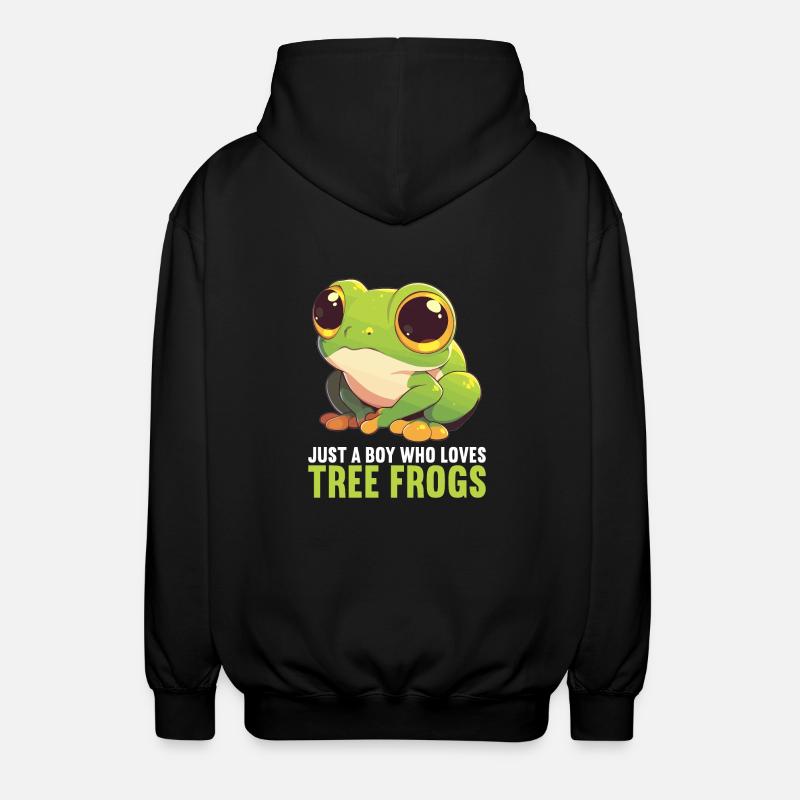 Rainette Baumfrösche Baumfrosch - Veste à capuche unisexe - noir