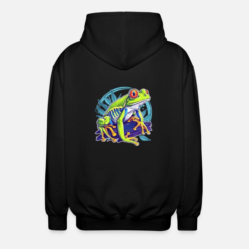 Tree Frog Baumfrösche Baumfrosch - Unisex Kapuzenjacke - Schwarz