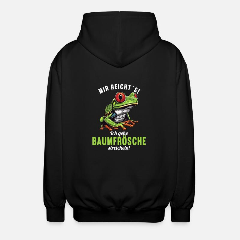Rainette Baumfrösche Baumfrosch - Veste à capuche unisexe - noir