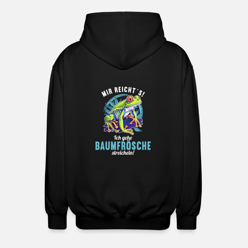Tree Frog Baumfrösche Baumfrosch - Unisex Hooded Jacket - black