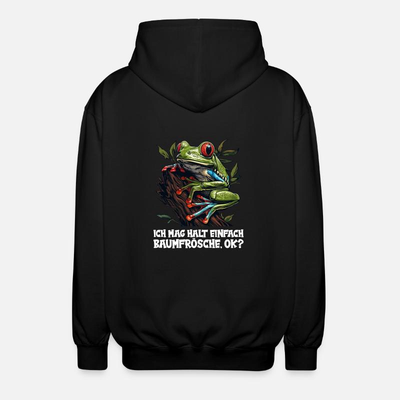 Tree Frog Baumfrösche Baumfrosch - Unisex Kapuzenjacke - Schwarz