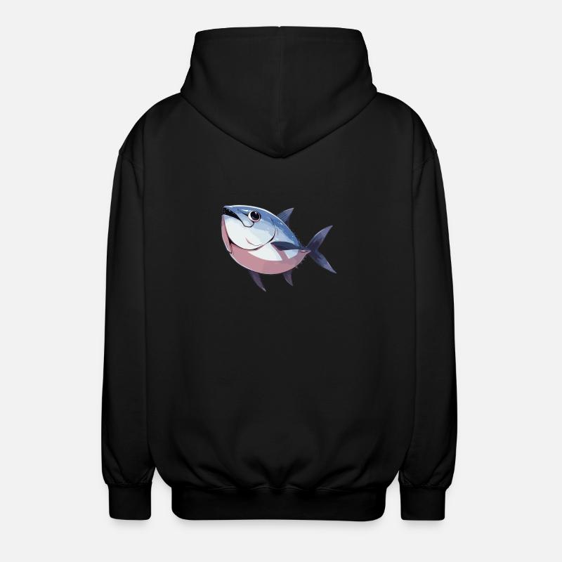 Thon Thunfische Thunfisch - Veste à capuche unisexe - noir