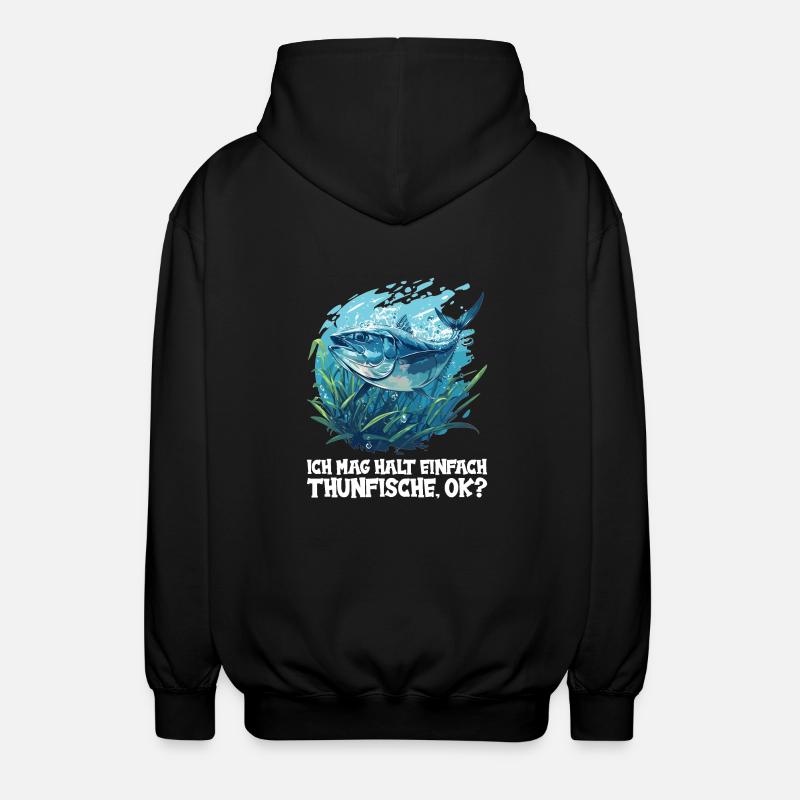 Thon Thunfische Thunfisch - Veste à capuche unisexe - noir