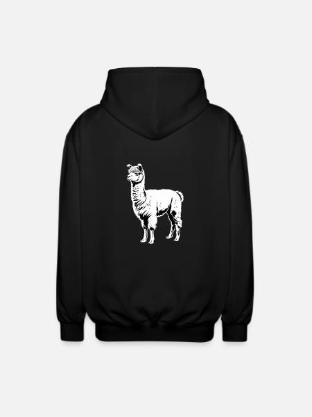 Alpaca Alpacas Alpaca - Unisex Hooded Jacket - black